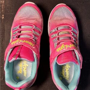 Skechers Kids' Vibrant Pink and Aqua light Up Sneakers 3